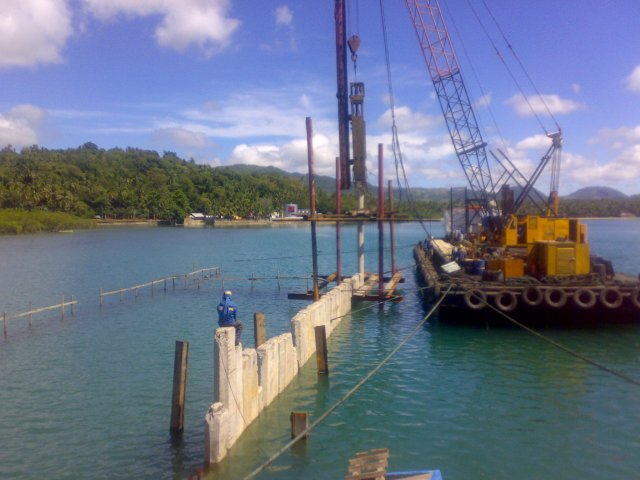 PSC Sheet Pile Driving 